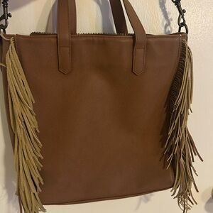 Brown Fringe Women's Bag